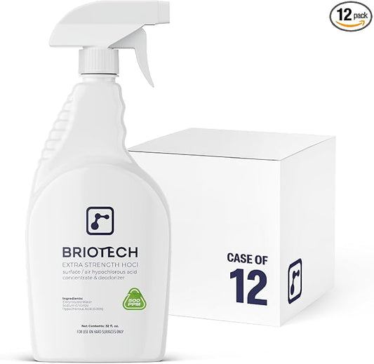 BRIOTECH Extra Strength HOCl Cleaner, 500 PPM Hypochlorous Acid Concentrate by BRIOTECHUSA