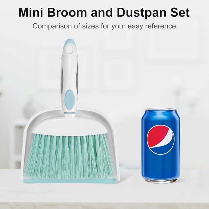 NACENA Small Dust Pan and Brush Set, Mini Broom and Dustpan Set Small Hand - Image 8