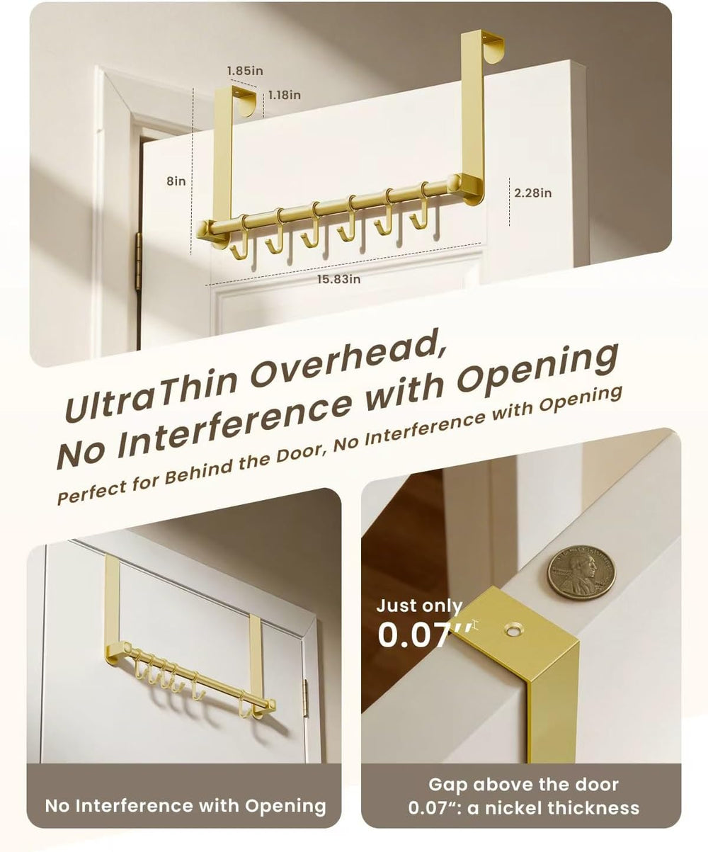 BOF Heavy Duty Over The Door Hooks, Door Hooks Hanger Organizer for Hanging