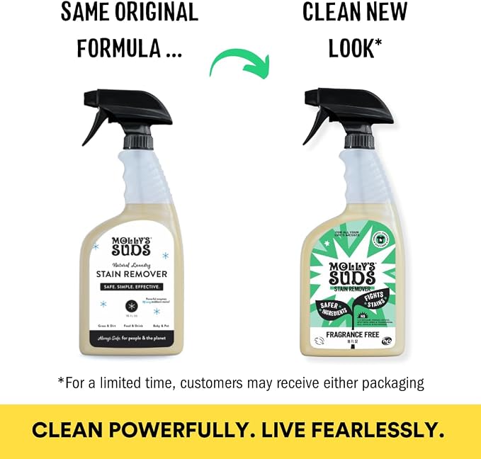 Molly's Suds Stain Remover Spray | Gentle Yet Powerful, Simple Ingredients) - Image 2
