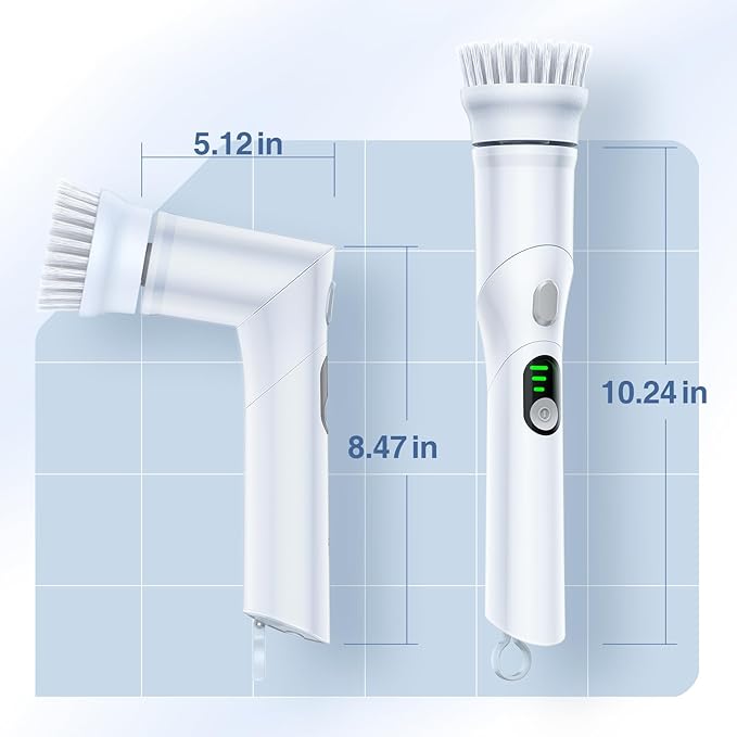 LABIGO Electric Spin Scrubber LA5 Mini, Bathroom Scrubber Shower Scrubber - Image 9