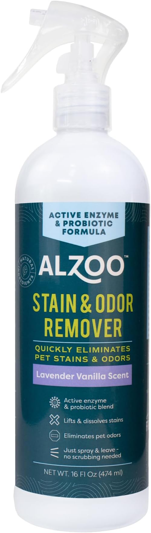 ALZOO Stain & Odor Remover, Quickly Lifts & Dissolves Pet Stains & Helps by ALZOO