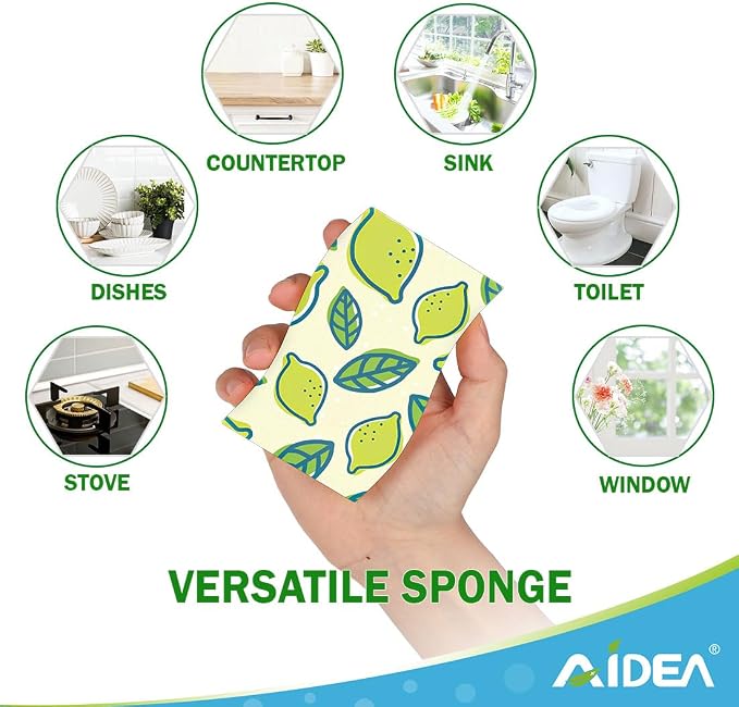AIDEA Sponges Kitchen, Non-Scratch Scrub Sponge-24Count, Sponges - Image 4