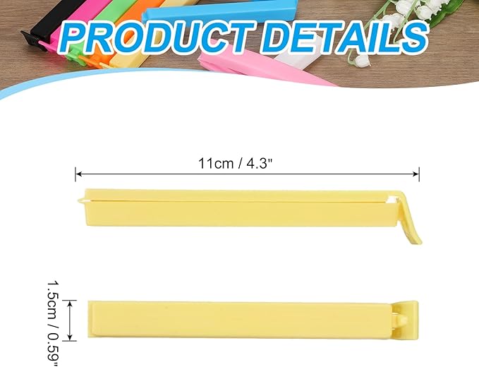 PATIKIL Sealing Clips 4.3 Inch, 10 Pack Reusable Plastic Bag Clip Clamp Sealer - Image 2