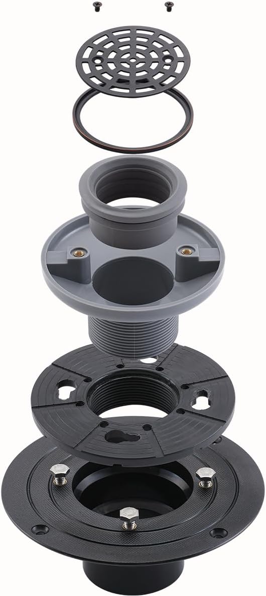 RANDOM Round Shower Drain SUS304 Stainless Steel Oil Rubbed Bronze Shower Drain - Image 4