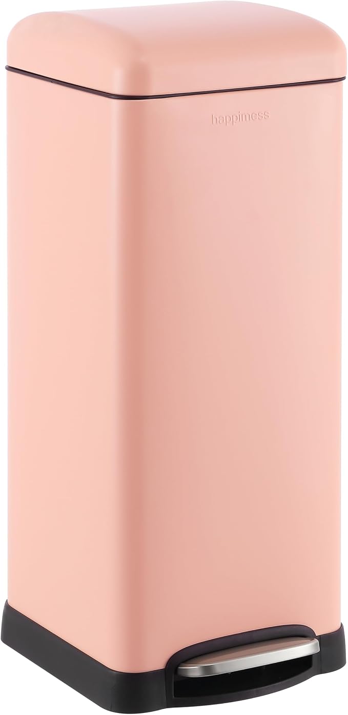 happimess HPM1007J Betty Retro 8-Gallon Step-Open Trash Can, Fingerprint by Happimess
