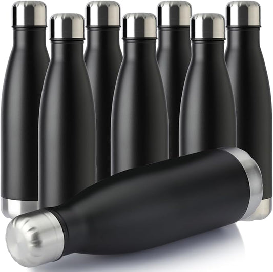MEWAY 17oz Sport Water Bottle 8 Pack Vacuum Insulated Stainless Steel by MEWAY