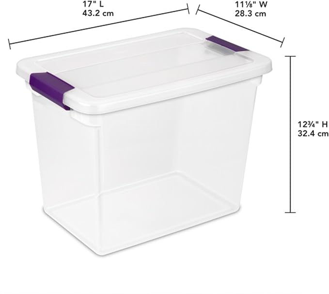 Sterilite 24-Pack 27 Quart ClearView Latch Box, Stackable Organizer Bins - Image 2