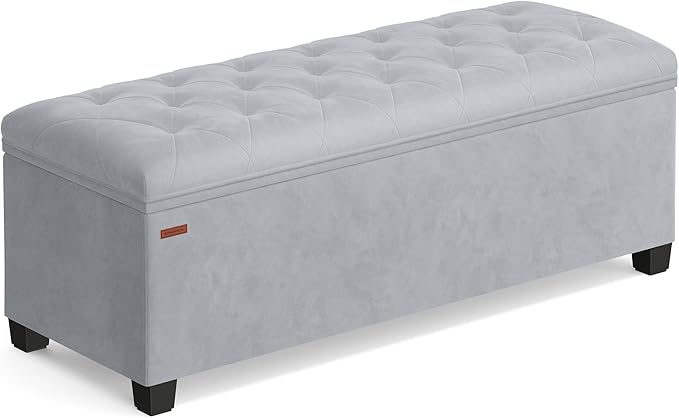 SONGMICS Velvet Storage Ottoman Bench, Foot Rest by SONGMICSbySONGMICSHOME