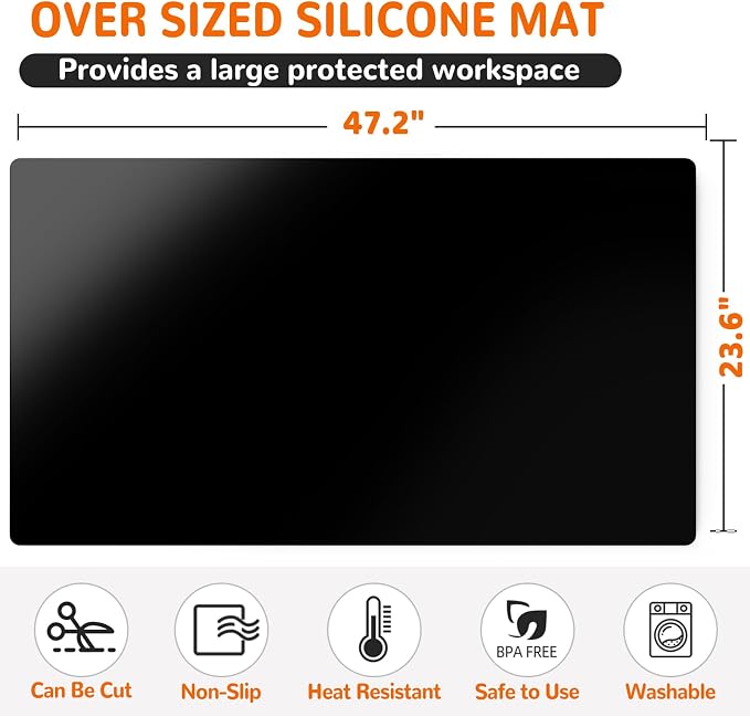 Warome Heat Resistant Mat, Extra Large Silicone Mats - Image 3