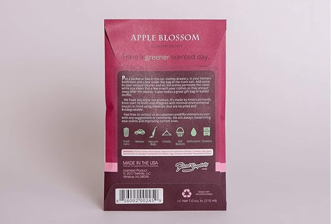Floral Simplicity Apple Blossom Scented Sachets Pack of 3, Fall & Winter - Image 6