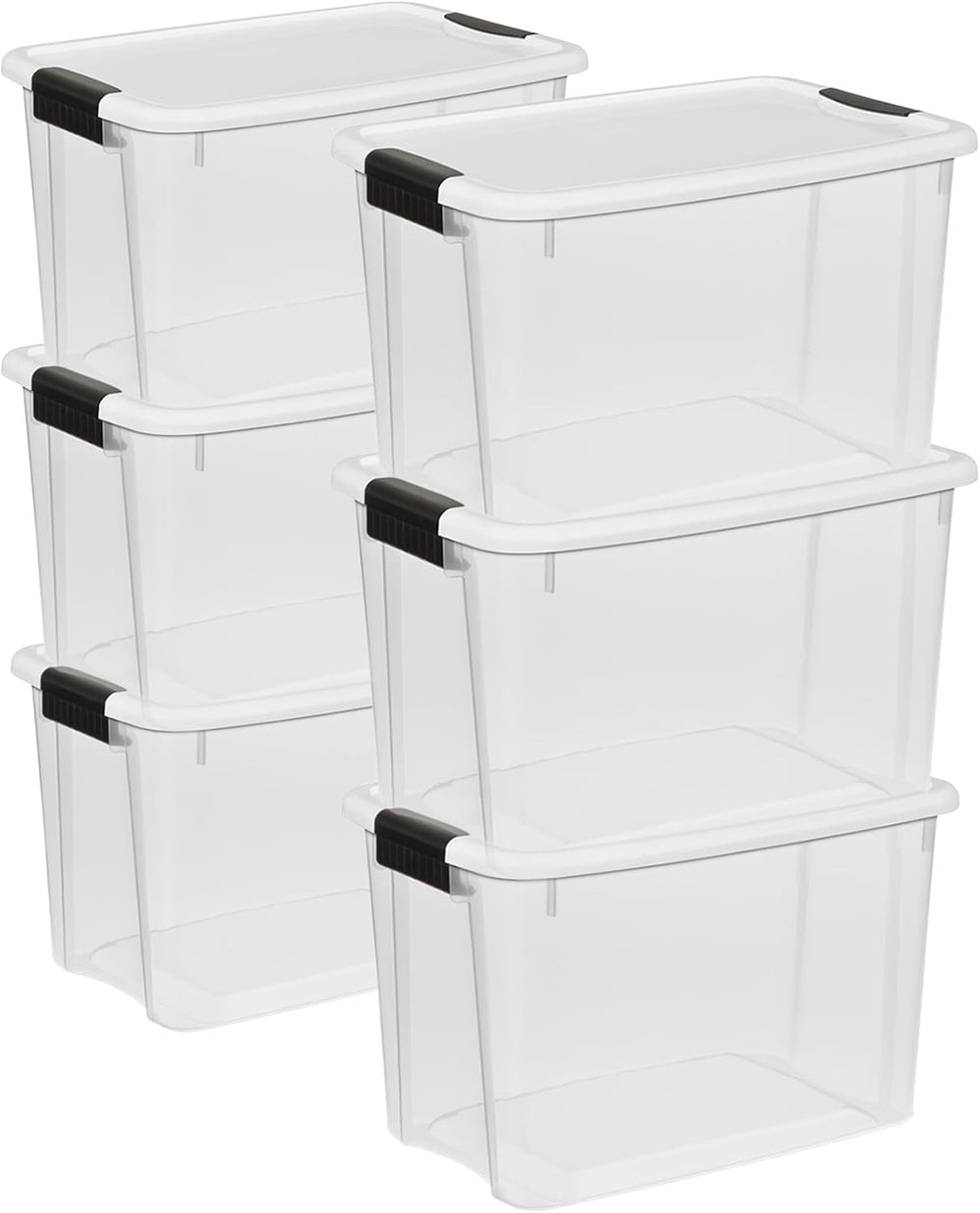 Sterilite 6-Pack Ultra Latching Box, Storage Bins
