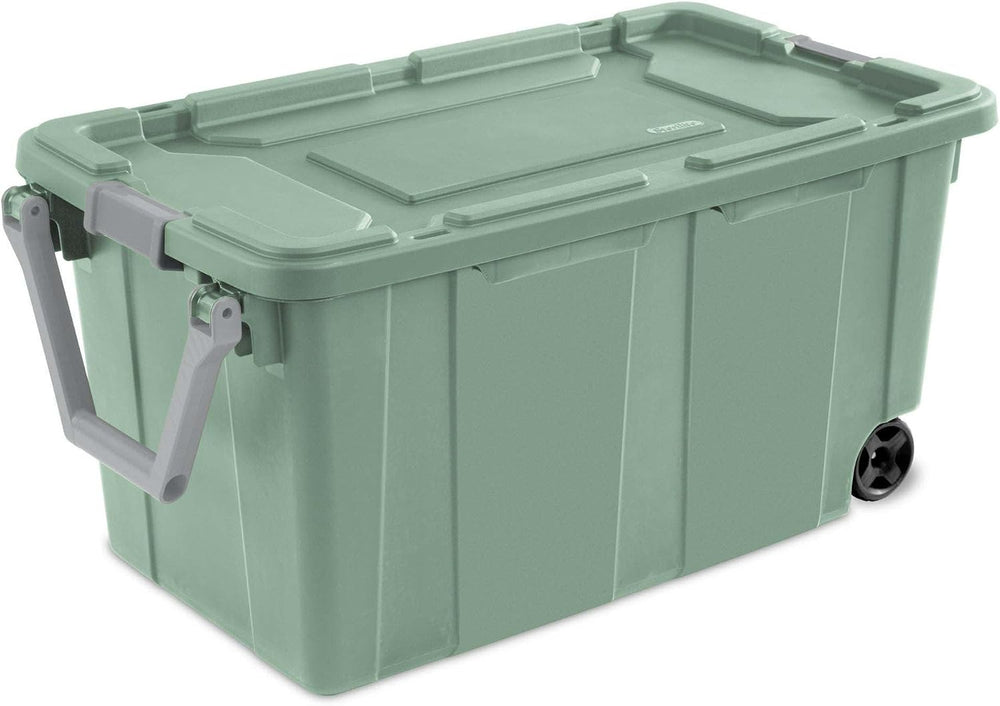 Extra Large Storage Bin, 40 Gallon Wheeled Plastic Storage Container with Han...