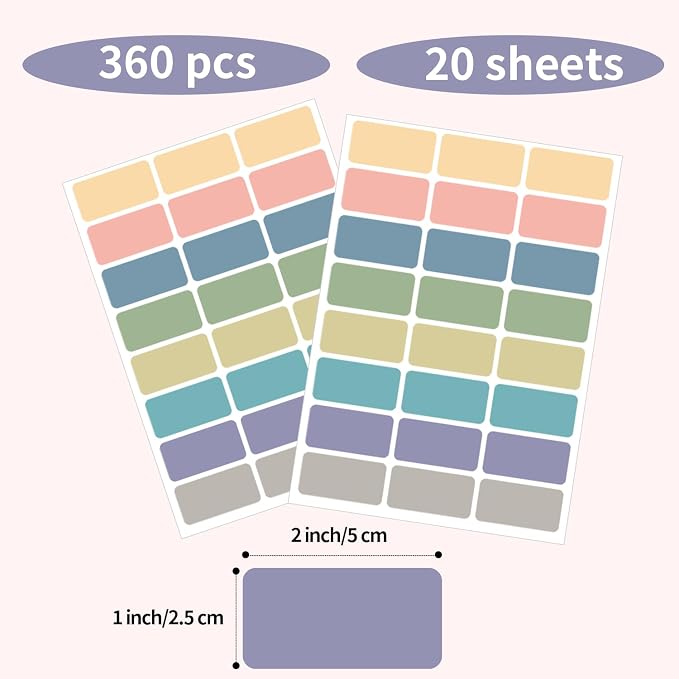 STARLIBOO Removable Freezer Labels, 1x2 Inch Color Coding Removable Label - Image 3