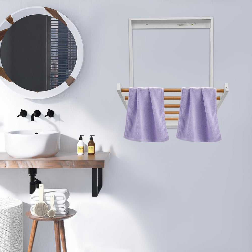 31.5" Wall Mounted Clothes Drying Rack, Foldable Wall Mount Laundry Rack...