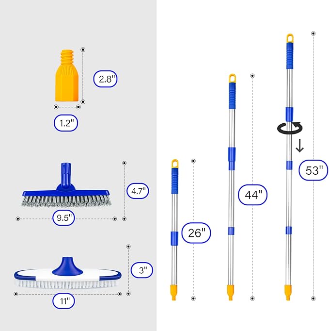 ITTAR Grout & Scrub Brush Combo, Floor Scrubber - Image 6