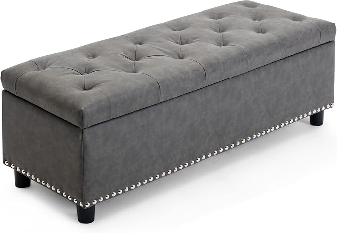 BELLEZE 47" Storage Ottoman, Storage Bench by BELLEZE