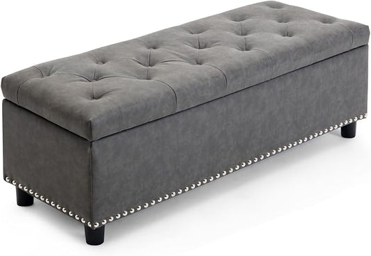 BELLEZE 47" Storage Ottoman, Storage Bench by BELLEZE