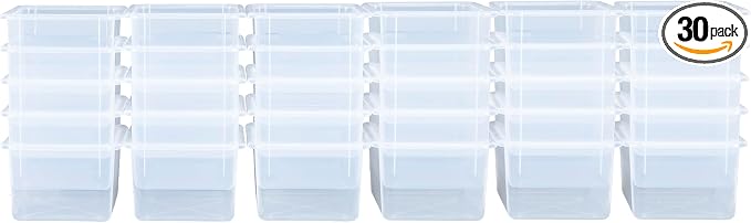 Wood Designs Cubby Storage Bin, Heavy Duty Plastic Containers by Unknown