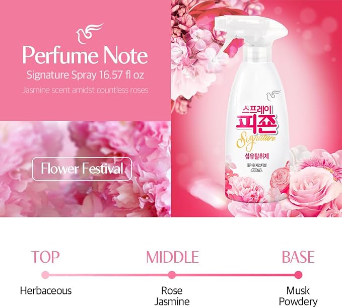 PIGEON Fabric Refresher, Rose & Jasmine, Odor Eliminator - Image 2