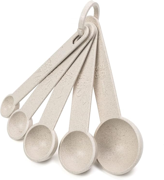 Beille Cream Wheat Straw Measuring Cups Spoons Set Cooking Baking Tools 10pc - Image 5