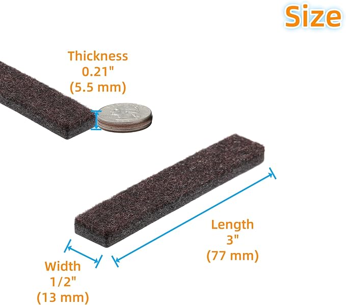 Furnigear Felt Strips with Adhesive Backing - Image 2