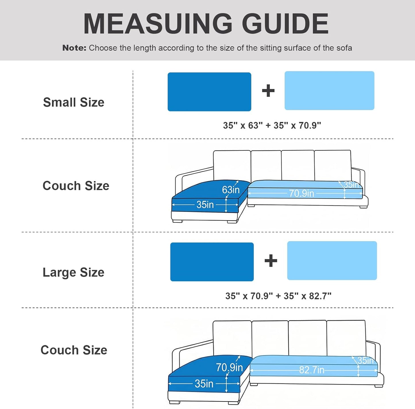 FUANGUI 2 Pack Waterproof Couch Cover for Sectional Sofa, Washable Pet Couch Covers for Dogs, Non Slip 2 PCS L Shaped Sofa Slipcover, Sofa Covers for 3 Cushion Couch Sofa Pet Friendly