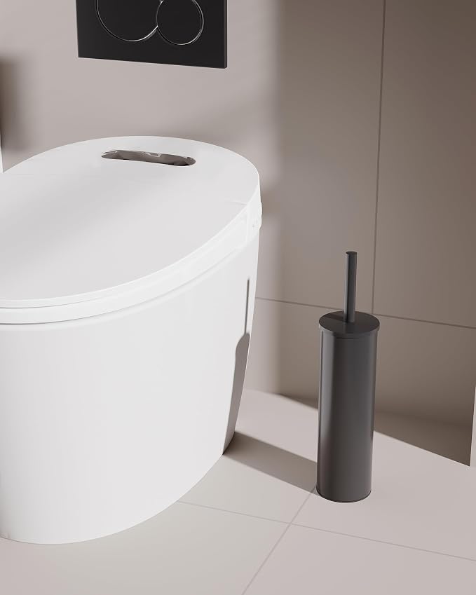 Toilet Brush and Holder Set, Stainless Steel Toilet Bowl Brush - Image 6