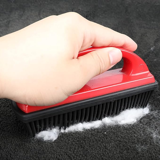 Rubber Pet Cat Dog Hair Removal Brush Lint & Hair Remover Brush, Silicone Lint - Image 2