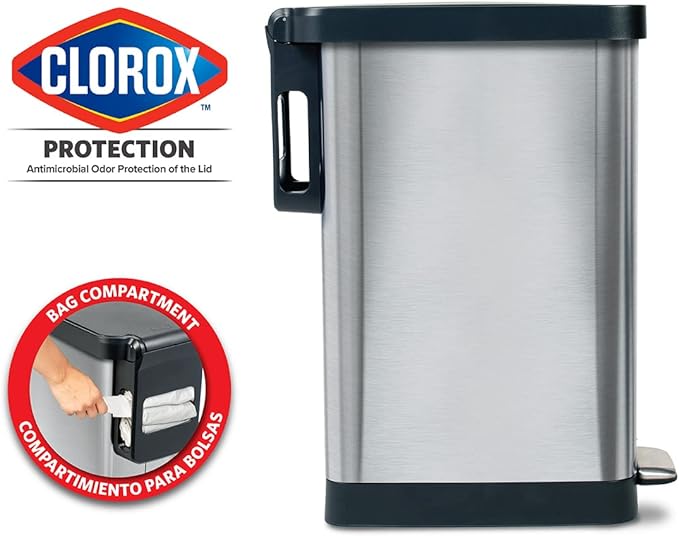 Glad Slim Trash Can with Clorox Odor Protection - Image 2