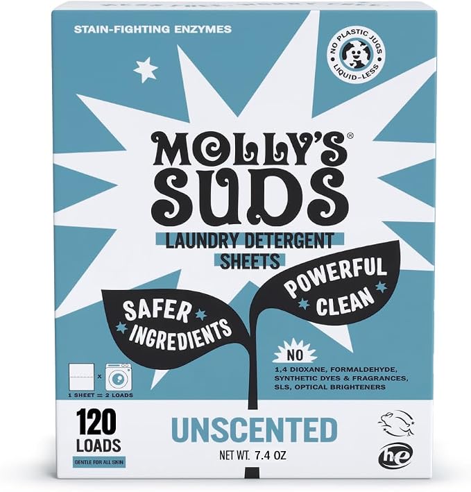 Molly’s Suds Laundry Detergent Sheets | Gentle on Sensitive Skin, Powerful by MollysSuds