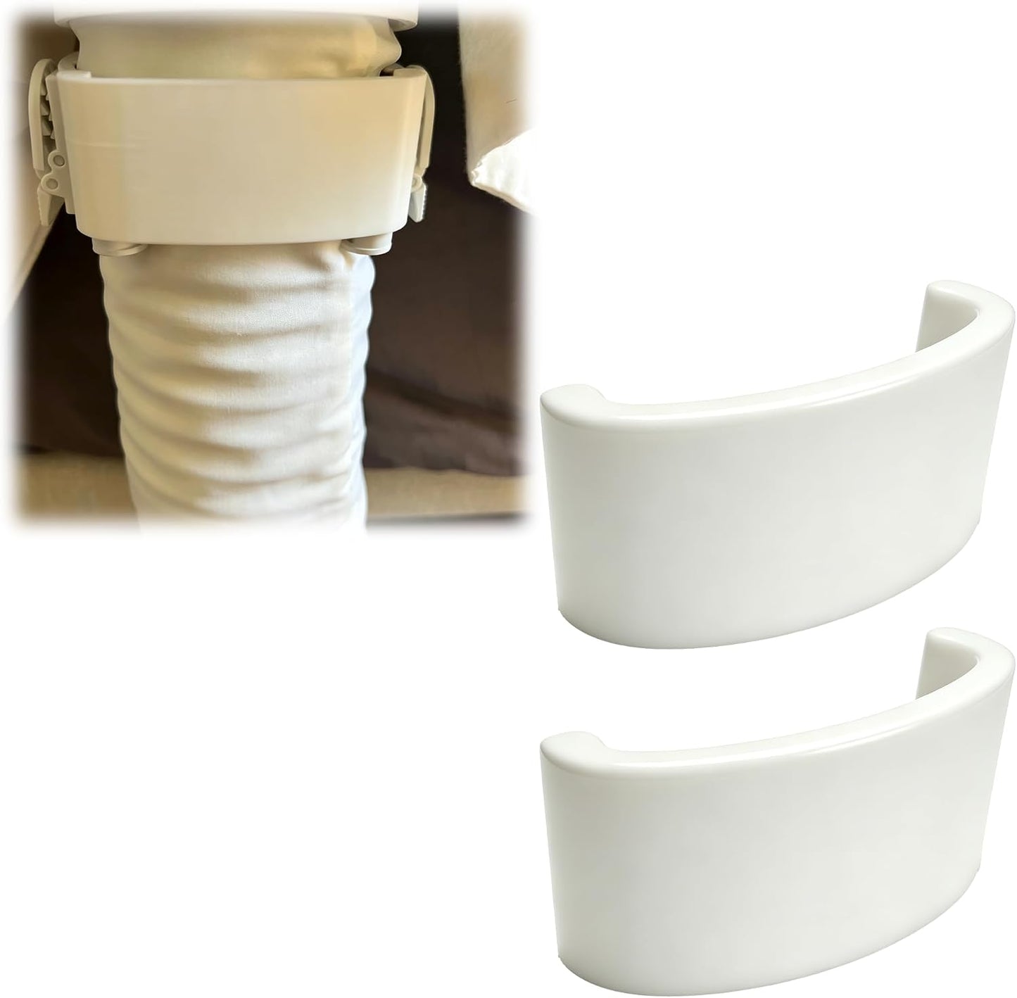 Hose Clamp Compatible with BEDJET V3 & V2 Prevents Hose from Falling Off Solution for Bed Cooling Systems (2 Pack)