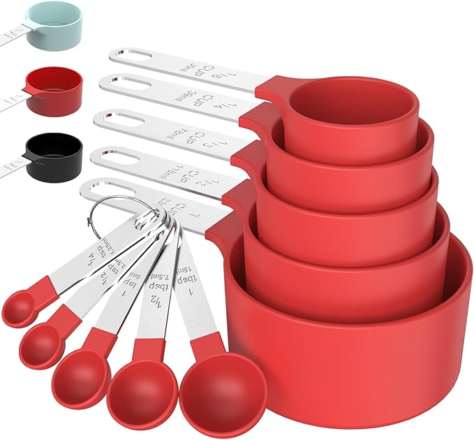 TILUCK Measuring Cups & Spoons Set, Stackable Cups and Spoons, Nesting Measure by TILUCKBringsGoodLuck