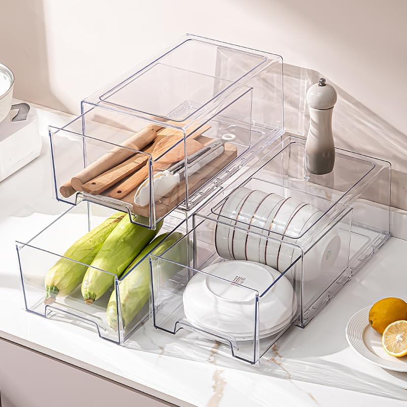 clear Drawer-Type Plastic Storage Box Bins Organizer，Family First Aid Kits Me...