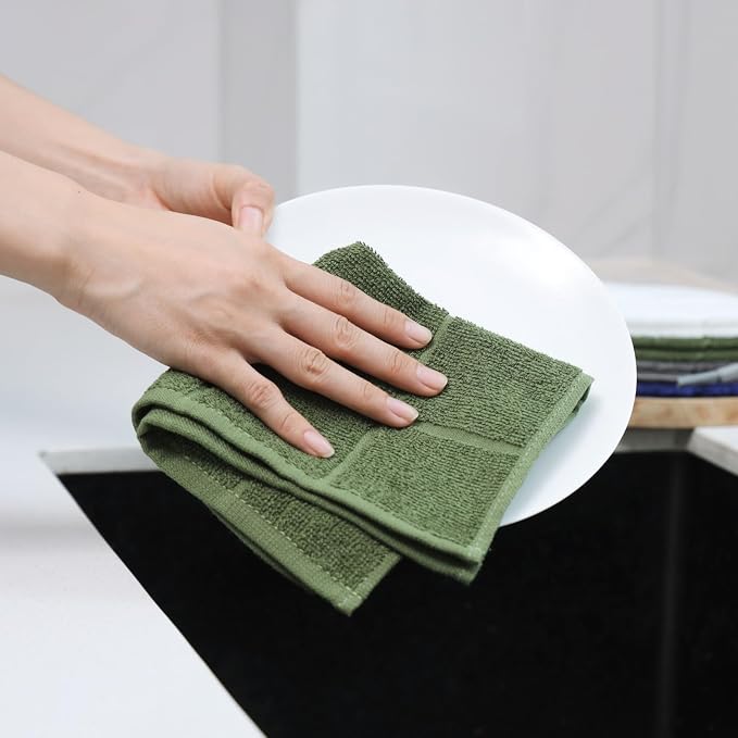 Glynniss Dishcloths Kitchen Highly Absorbent Dish Rags 100% Cotton Dish Cloths - Image 7