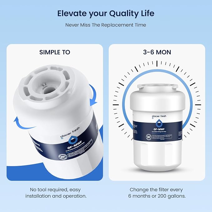 GLACIER FRESH Replacement for MWF Refrigerator Water Filters, SmartWater MWFP - Image 5