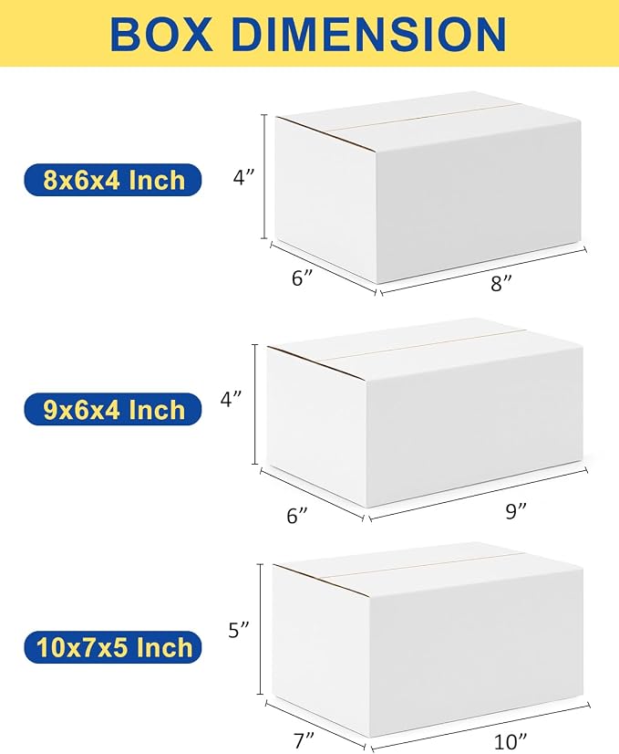 Assorted-Sizes-Shipping-Boxes-45-Pack: 8x6x4 & 9x6x4 & 10x7x5 - Image 3