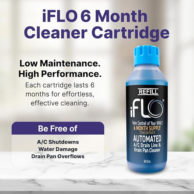 iFLO® Smart A/C Drain Line Cleaner and Drain Pan Cleaner Cartridge Concentrate - Image 2