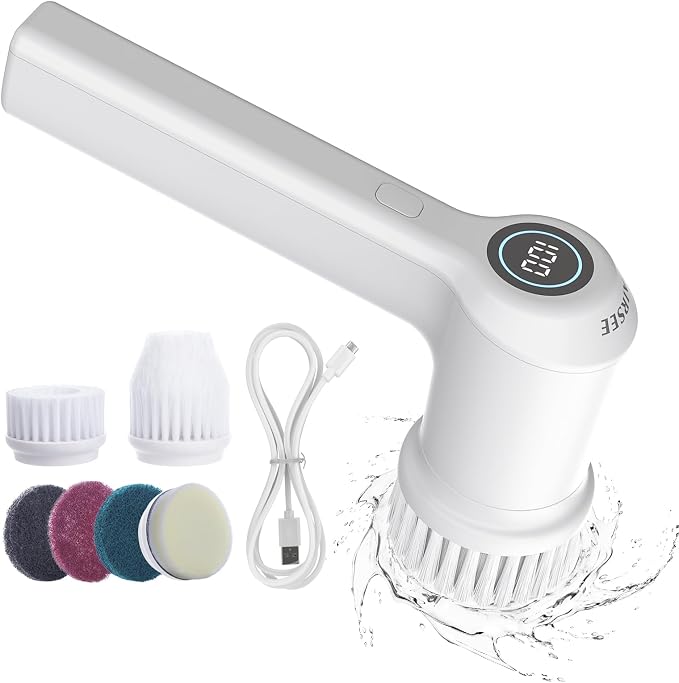 AIRSEE Cordless Electric Spin Scrubber, Handheld Power Shower Cleaner Brush by AIRSEE