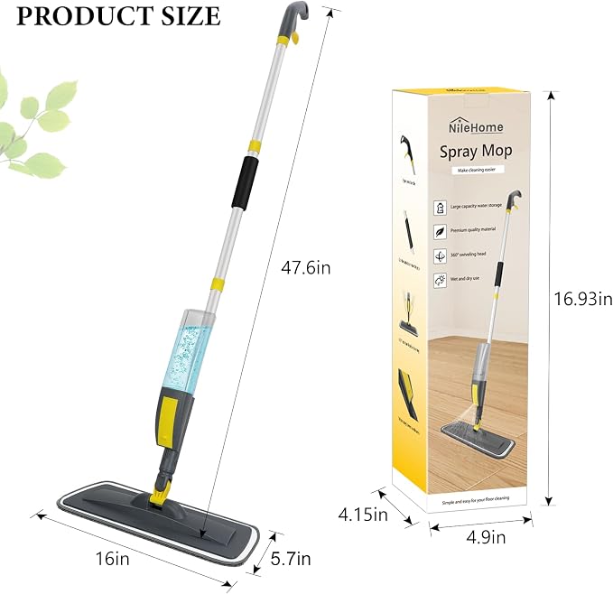 NileHome Spray Mop for Floor Cleaning, Dust Mop - Image 6