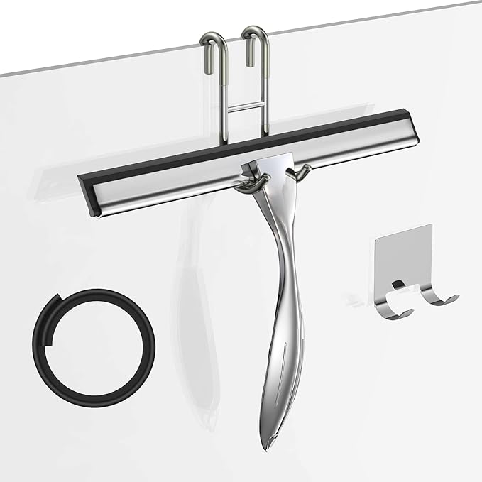 Shower Squeegee Set, 10-Inch Stainless Steel Squeegee by SSTOOHL
