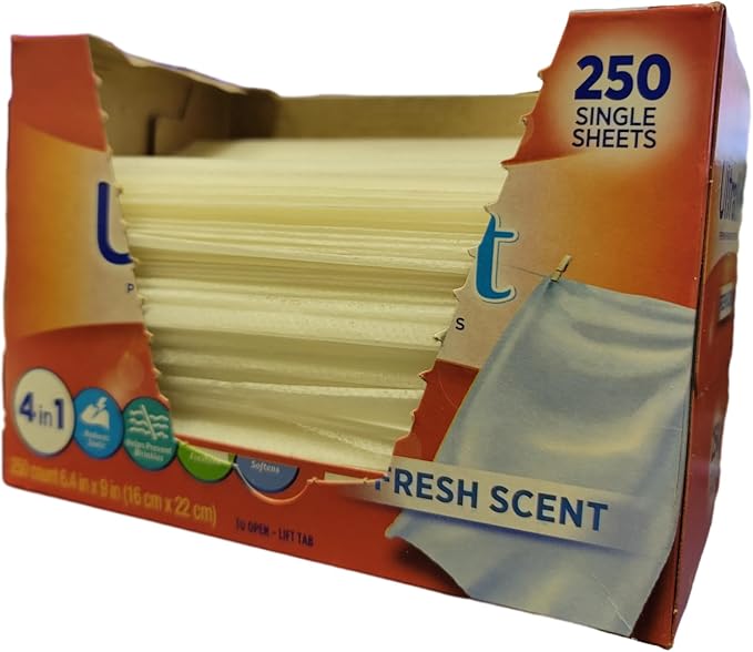 4 in 1 Household Premium Fabric Softener Fresh Scent, 250 Single Laundry Dryer - Image 3