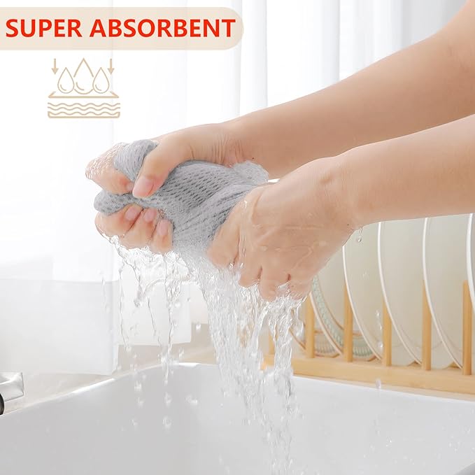 Homaxy 100% Cotton Waffle Weave Kitchen Dish Cloths, Ultra Soft Absorbent Quick - Image 3