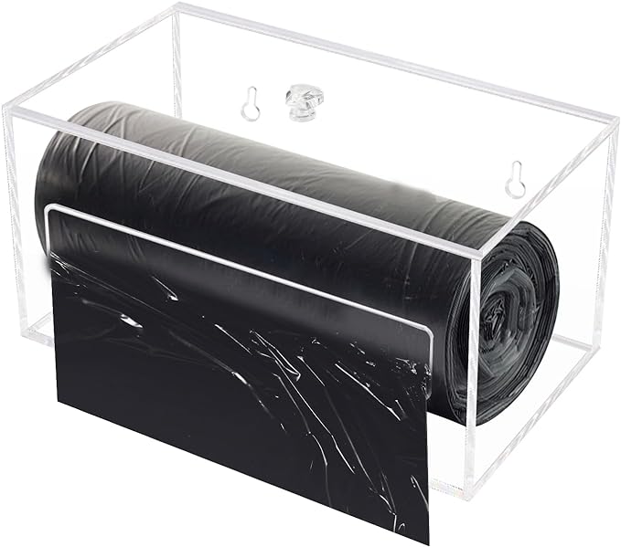 Trash Bag Organizer Dispenser, Acrylic Garbage Bag Holder Dispenser, Trash Bag by Weiai