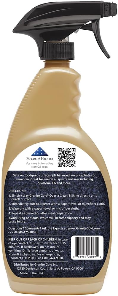 Granite Gold Quartz Clean & Shine Streak-Free Cleaner Deeps Cleans and Polishes - Image 2