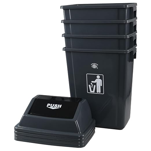 18 Gallon Tall Plastic Trash Can - Image 7