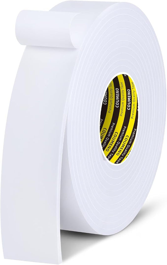 Sponge EVA Single Sided Foam Tape 2inX16.4FT Strong Adhesive Weatherproof Foam by COUMENOAdhesivetape
