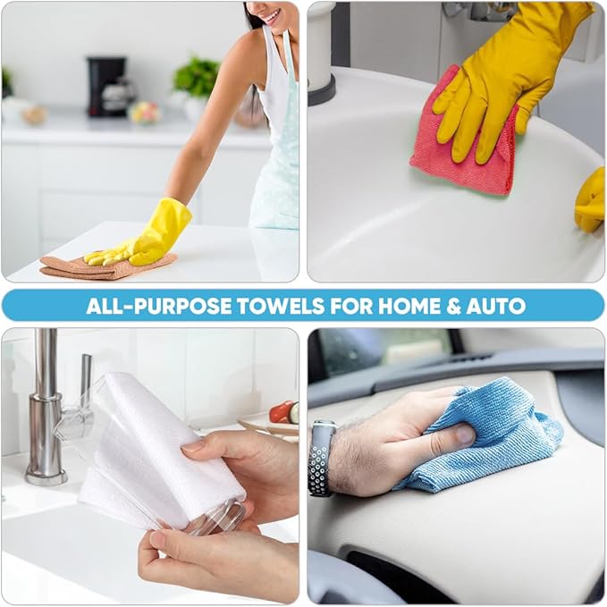 AIDEA Microfiber Cleaning Cloth Roll, Reusable Paper Towels Tear Away Cloth - Image 5