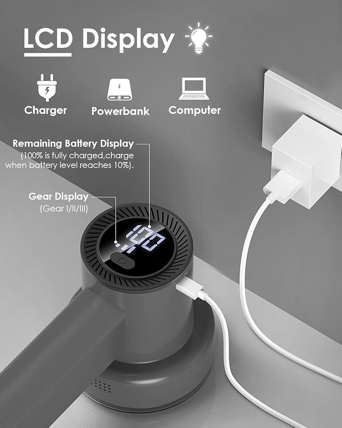 Fabric Shaver Fuzz Remover Rechargeable, HOMEASY Electric Lint Remover Shaver - Image 2