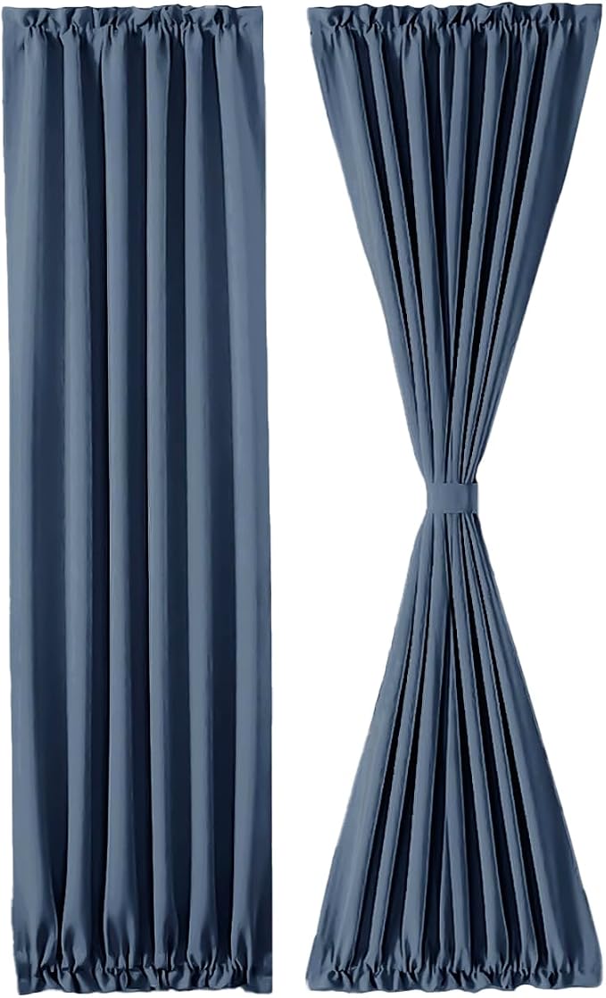 DWCN French Door Curtains – Rod Pocket Thermal Blackout Curtain - Image 7